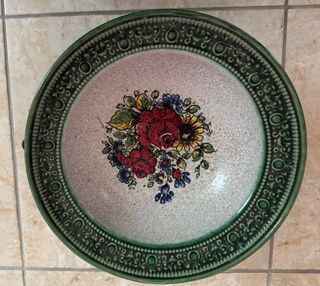 Fruttiera vintage ceramica floreale
