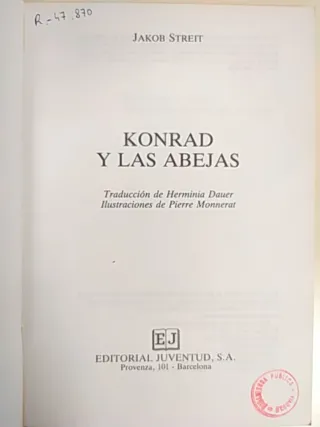 Konrad y las abejas, de Jakob Streit
