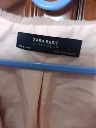 Abrigo pelito Zara Basic flores S