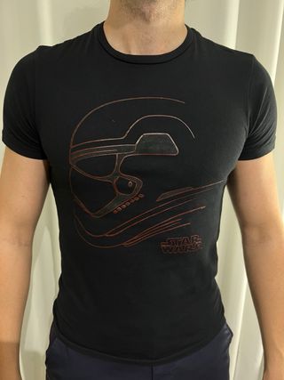 Camiseta Star Wars Talla S Negra de hombre