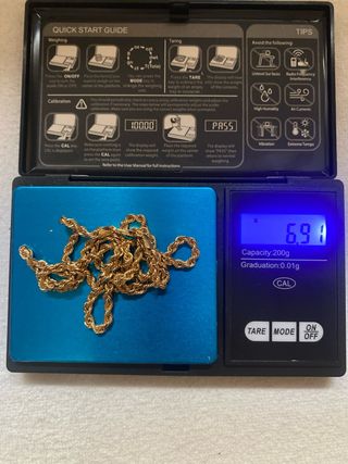 Cadena de oro 18K peso 6.91 gr