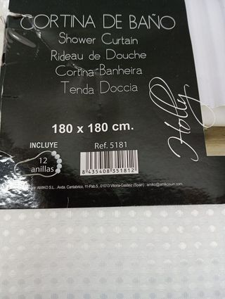 Cortina de baño 180 x 180 cm