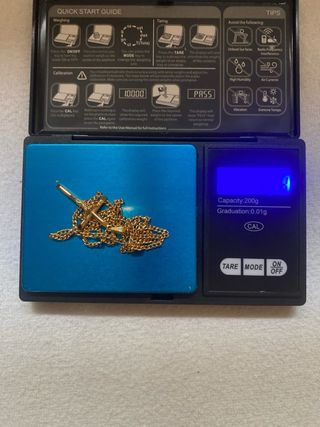 Cadena Oro 18K con Cruz Cristo