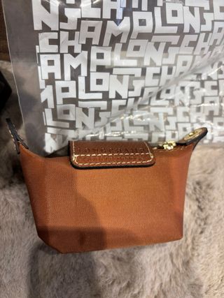 Monedero Longchamp Marrón y Dorado