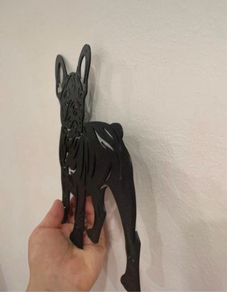 Quadro Silhueta Buldogue Francês Preto