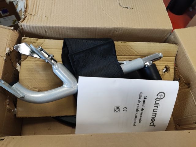 Silla de ruedas de aluminio, plegable 183-903LB-46