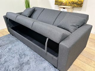 Sofá Cama Gris con Arcón