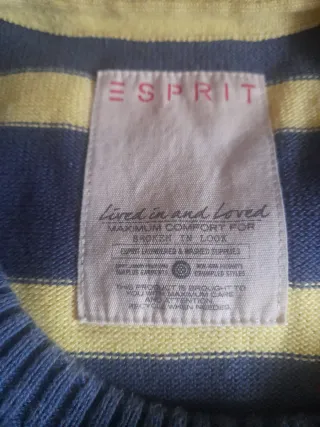Jersey Esprit rayas azul y amarillo