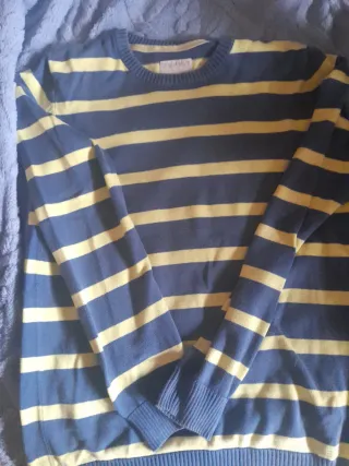 Jersey Esprit rayas azul y amarillo