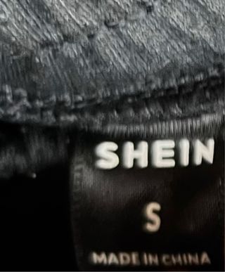 Pantalón corto Shein Angels negro - Talla S - Y2K