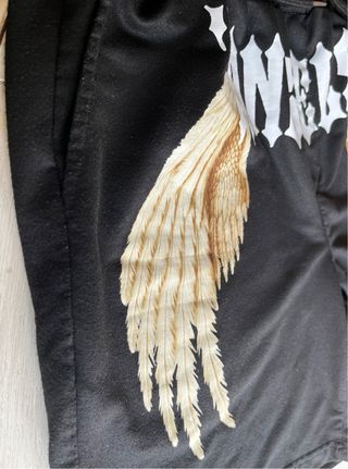 Pantalón corto Shein Angels negro - Talla S - Y2K