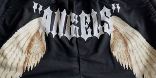 Pantalón corto Shein Angels negro - Talla S - Y2K