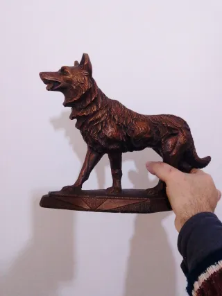 Figura Lobo Calamina Antigua