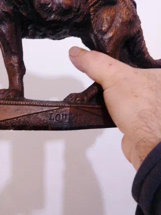 Figura Lobo Calamina Antigua