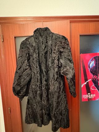 Abrigo de Astracán Auténtico Negro