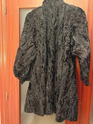 Abrigo de Astracán Auténtico Negro