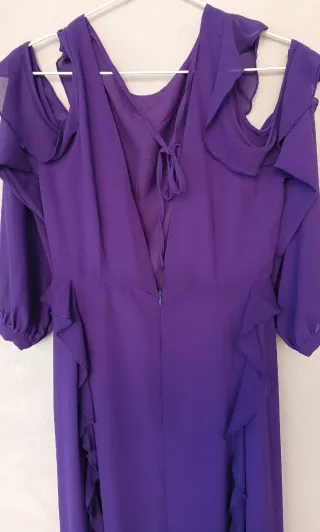 Abito lungo elegante per donna, tg S, viola