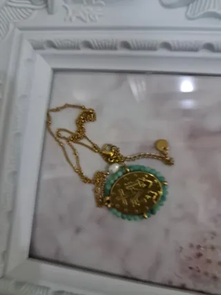 Collar Medalla Virgen Acero Inoxidable Colgante pl