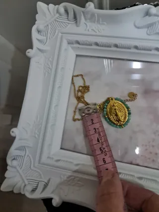 Collar Medalla Virgen Acero Inoxidable Colgante pl