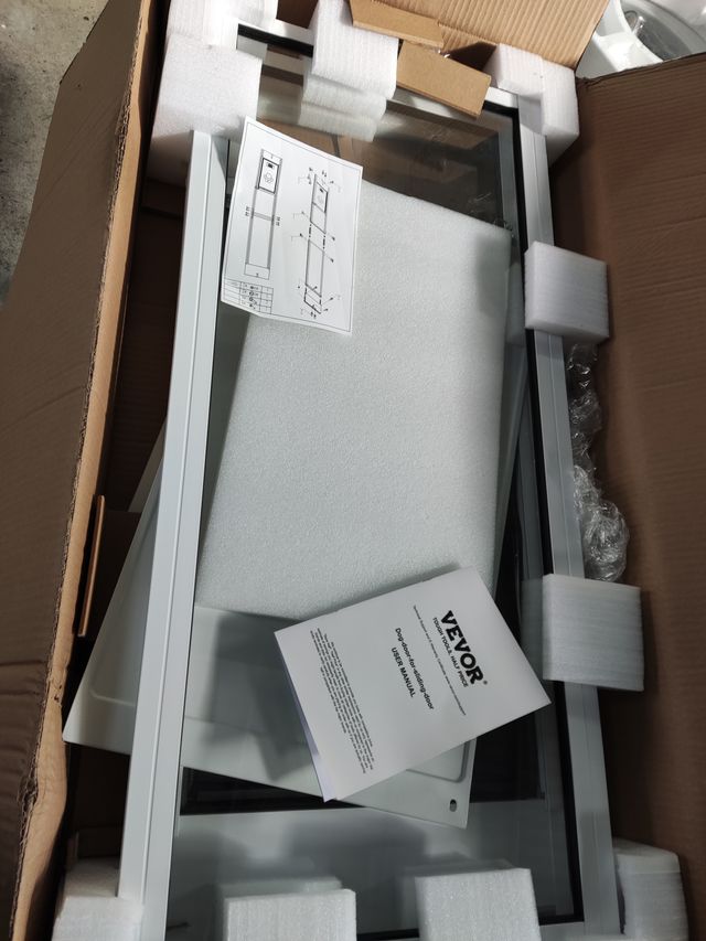 VEVOR Puerta Corrediza de Vidrio para Perros XL