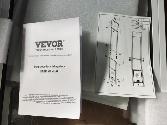 VEVOR Puerta Corrediza de Vidrio para Perros XL