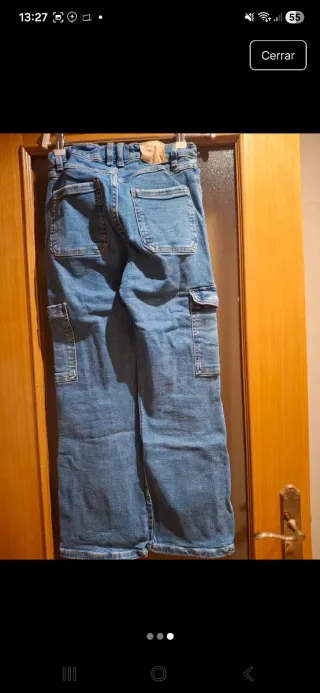 Pantalón cargo vaquero Zara Kids 11-12 años