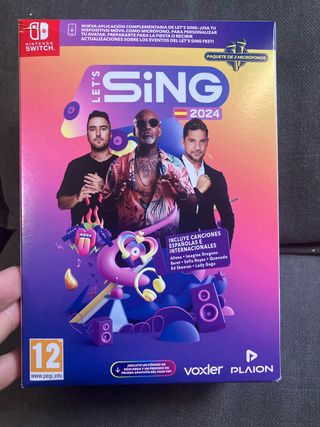 NUEVO *Let's Sing 2024 Nintendo Switch + 2 micros.