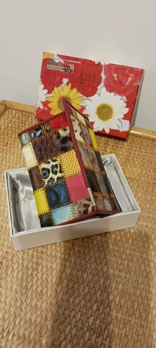 Cartera mujer patchwork multicolor