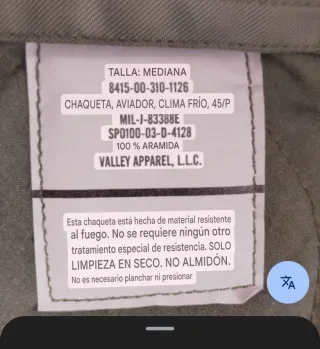 Chaqueta Aviador Verde Militar