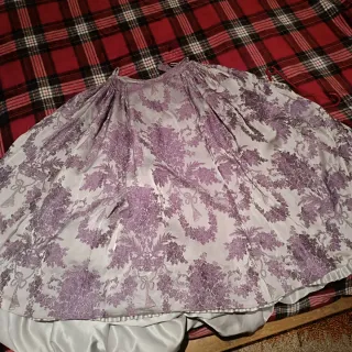 Falda Fallera Plata gris morada