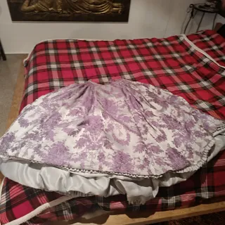 Falda Fallera Plata gris morada