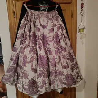 Falda Fallera Plata gris morada