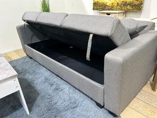 Sofá Cama Gris con Arcón