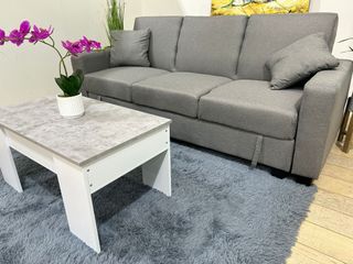 Sofá Cama Gris con Arcón