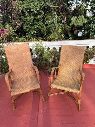 2 Sillas de Rattan Antiguas