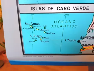 Mapa Mursl Escolar Vintage África Física Política