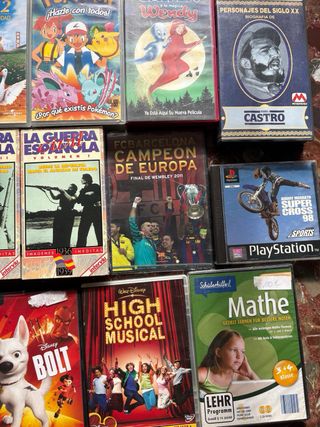 Lote DVD, VHS y PlayStation
