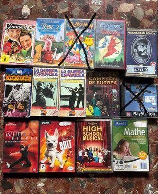 Lote DVD, VHS y PlayStation