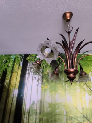 Lámpara de techo estilo floral