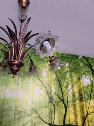 Lámpara de techo estilo floral