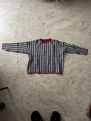 Maglione Pied de Poule Nero e Bianco