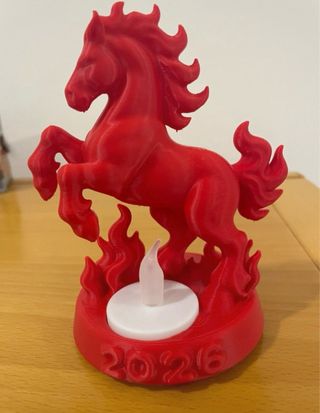 Vela LED Cavalo de Fogo 2026