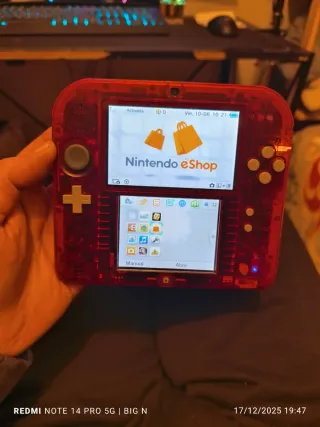 Nintendo 2DS Roja+cargador+lapiz