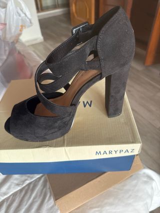 Sandalias Marypaz Negras Tacón Plataforma