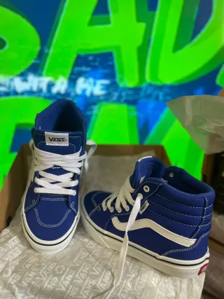 Zapatillas Vans Altas Azules yBlanc tallas 32 29