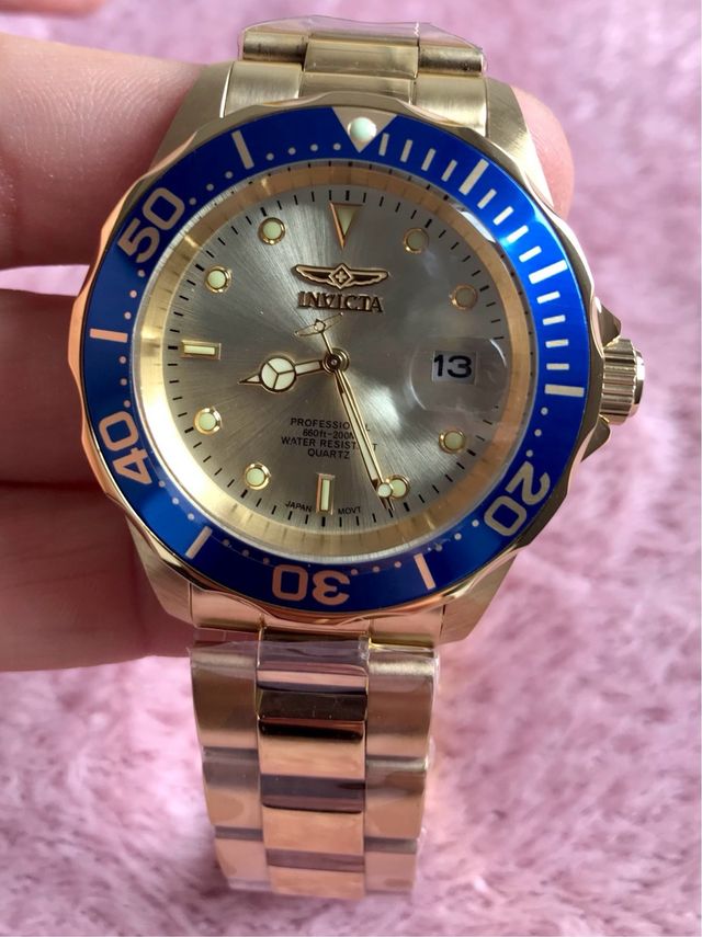 Reloj Invicta Pro Diver Dorado y Azul