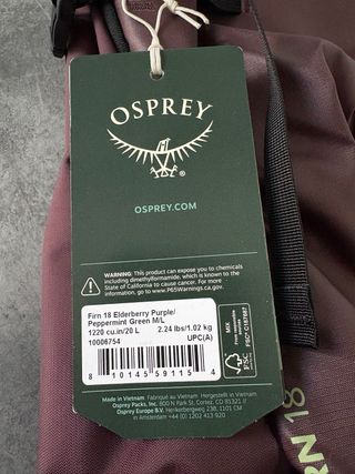 Zaino Osprey FIRN 18 Viola