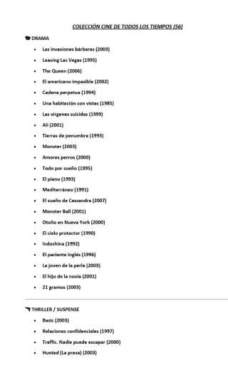 Colección DVDs CINE DE TODOS LOS TIEMPOS