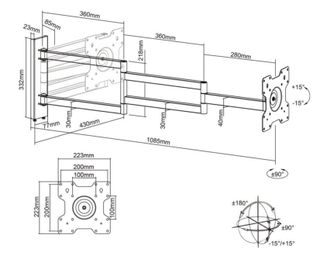 Soporte TV Extralargo Blanco