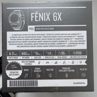 Reloj Garmin Fenix 6X Pro Negro/Marrón